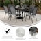 Flash Furniture Brazos 7 Pc Patio Dining Set w/Tempered Glass Patio Table and 6 Chairs w/Gray Flex Comfort Material TLH-94B-303CG-GG - alternate 7